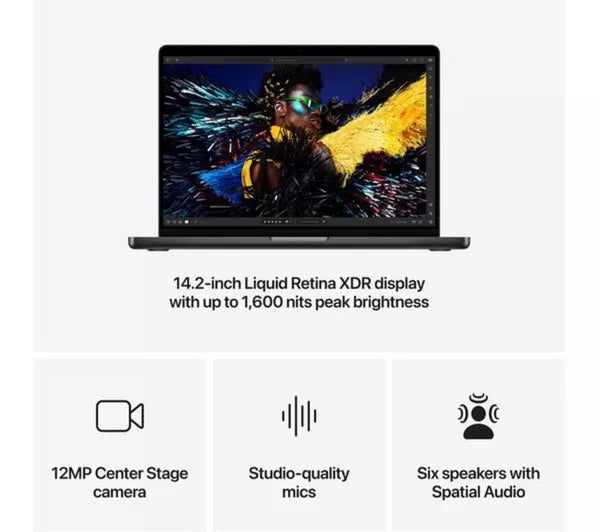 APPLE MacBook Pro 14" (2024) - M4, 1 TB SSD, Space Black