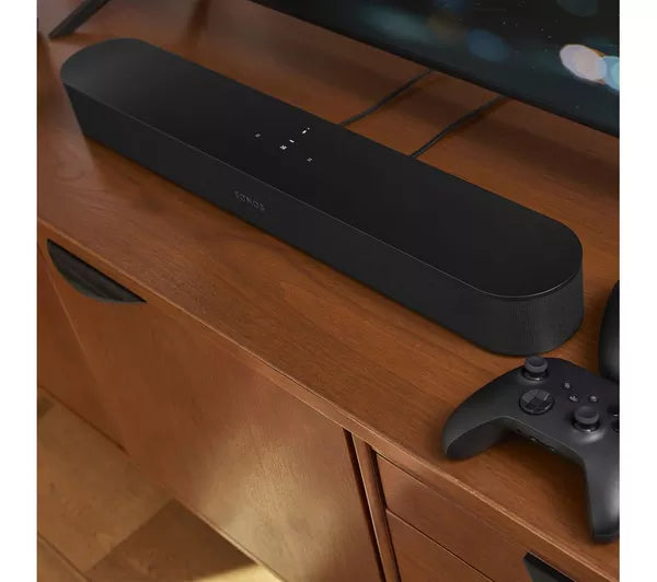 SONOS Beam (Gen 2) Compact Sound Bar with Dolby Atmos, Alexa & Google Assistant - Black