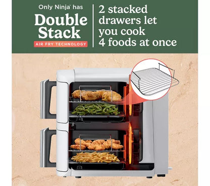 Ninja Double Stack XL 2 Drawer Air Fryer 9.5L | SL400UK - White