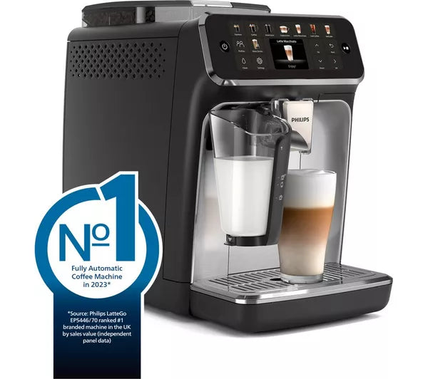PHILIPS Series 5500 LatteGo EP5546/70 Bean to Cup Coffee Machine Silver and Black