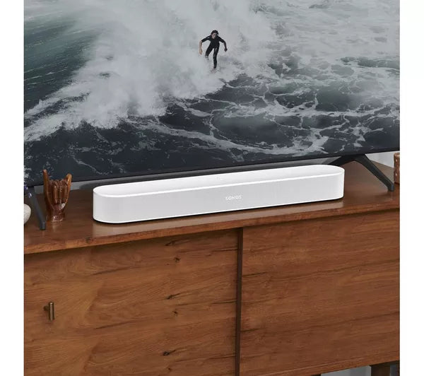 SONOS Beam (Gen 2) Compact Sound Bar with Dolby Atmos, Alexa & Google Assistant - White